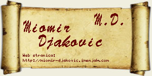 Miomir Đaković vizit kartica